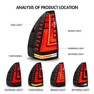 TT-ABC LED Tail Light For 2003-2009 Toyota Land Cruiser Prado LC120 Brake Lamp Assembly - TT-ABC