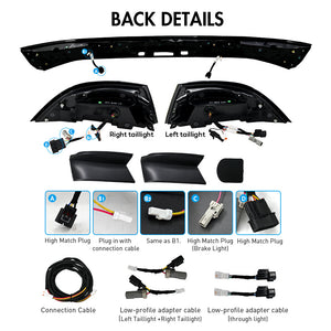 TT-ABC LED Tail Light with Trunk Lamp for 2023-2025 Honda Accord 11th Gen Rear Lamps Assembly - TT-ABC