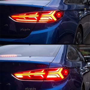 TT-ABC LED Tail Lights For 2018 2019 Hyundai Sonata Start-up Animation DRL Sequential Indicator Rear Lamp Assembly - TT-ABC