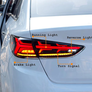 TT-ABC LED Tail Lights For 2018 2019 Hyundai Sonata Start-up Animation DRL Sequential Indicator Rear Lamp Assembly - TT-ABC