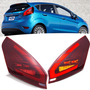 TT-ABC LED Tail Lights for 2008-2019 Ford Fiesta Hatchback SE ST Sequential Start-up Animation Rear Lamps Assembly - TT-ABC