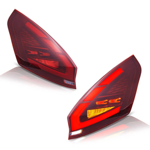 TT-ABC LED Tail Lights for 2008-2019 Ford Fiesta Hatchback SE ST Sequential Start-up Animation Rear Lamps Assembly - TT-ABC