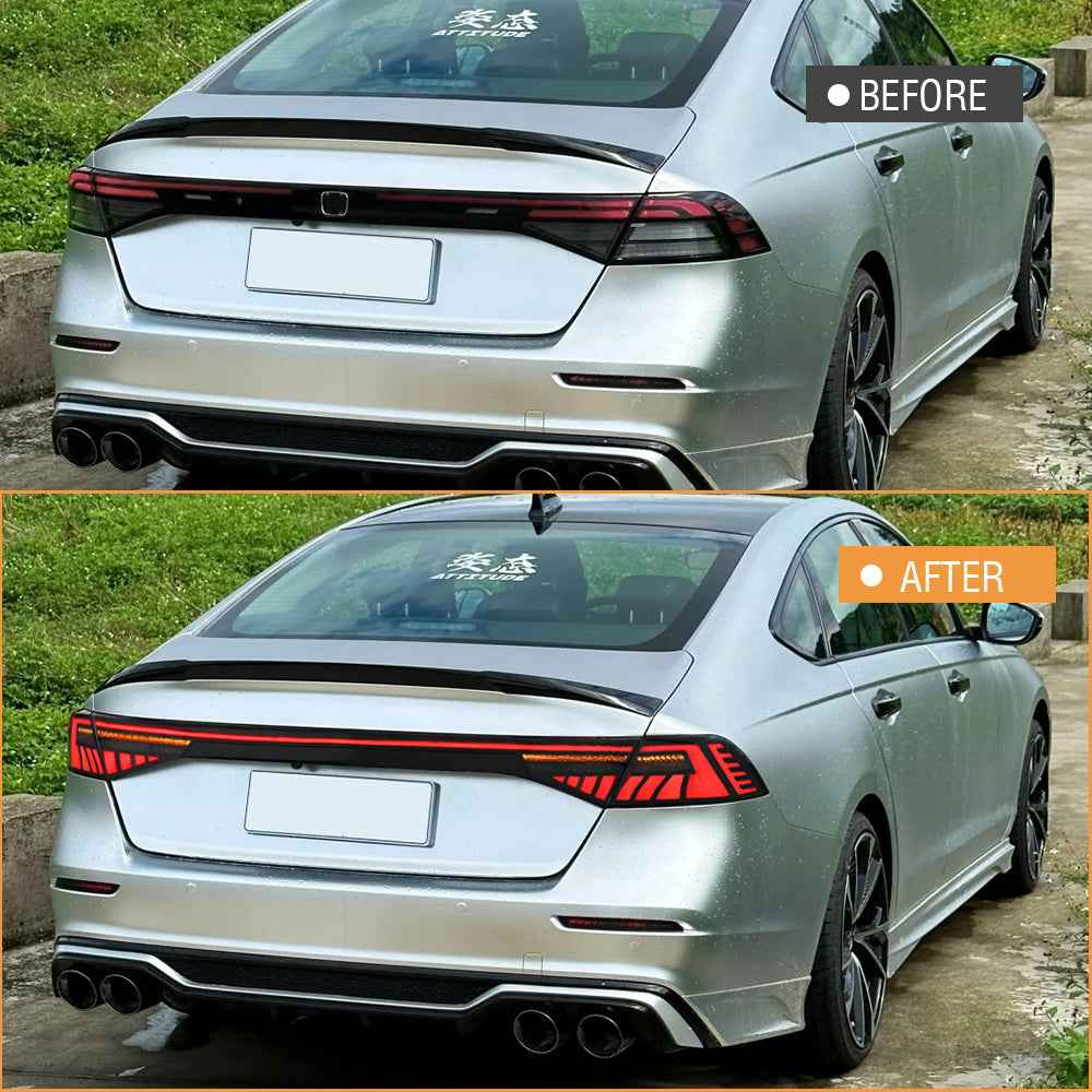 TT-ABC LED Tail Lights with Trunk Lamp for 2023-2025 Honda Accord 11th Gen Start-up Animation Sequential Signal Rear Lamps Assembly - TT-ABC