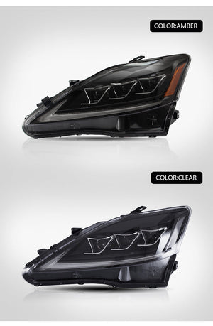 TT-ABC Led Headlight For 2006-2012 Lexus IS250C IS350C, 2008-2014 Lexus ISF Headlights with Sequential Turn Signal Projector - TT-ABC