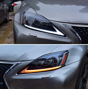 TT-ABC Led Headlight For 2006-2012 Lexus IS250C IS350C, 2008-2014 Lexus ISF Headlights with Sequential Turn Signal Projector - TT-ABC