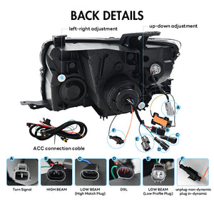 TT-ABC Led Headlight For 2009-2021 Mitsubishi Pajero V93 V97 Led Headlights With Dynamic Animation Lights - TT-ABC