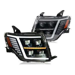 TT-ABC Led Headlight For 2009-2021 Mitsubishi Pajero V93 V97 Led Headlights With Dynamic Animation Lights - TT-ABC