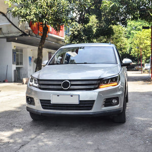 TT-ABC Led Headlight for 2010-2012 Volkswagen Tiguan upgrade New Tiguan X led Projector Lens DRL Signal HeadLamp Assembly - TT-ABC