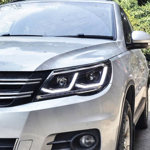 TT-ABC Led Headlight for 2010-2012 Volkswagen Tiguan upgrade New Tiguan X led Projector Lens DRL Signal HeadLamp Assembly - TT-ABC