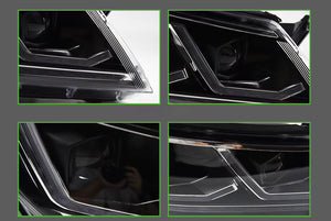 TT-ABC Led Headlight for 2010-2012 Volkswagen Tiguan upgrade New Tiguan X led Projector Lens DRL Signal HeadLamp Assembly - TT-ABC