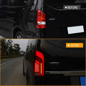 TT-ABC Led Tail Light For 2015-2019 Mercedes-Benz Vito M447 MPV Rear Lamps Assembly (Smoked/Red) - TT-ABC