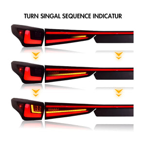 TT-ABC Led Tail Light For 2020-2024 Toyota Highlander Start Dynamic Breathing DRL Sequential Steering Signal Light - TT-ABC