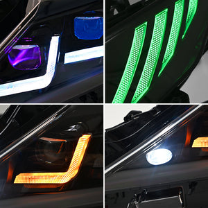 TT-ABC New RGB Headlights For 2018-2024 Toyota Camry LE SE XLE XSE TRD (Quad Projectors Headlights) - TT-ABC