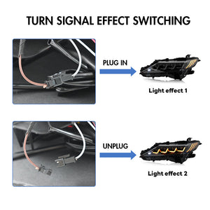 TT-ABC New RGB Headlights For 2018-2024 Toyota Camry LE SE XLE XSE TRD (Quad Projectors Headlights) - TT-ABC