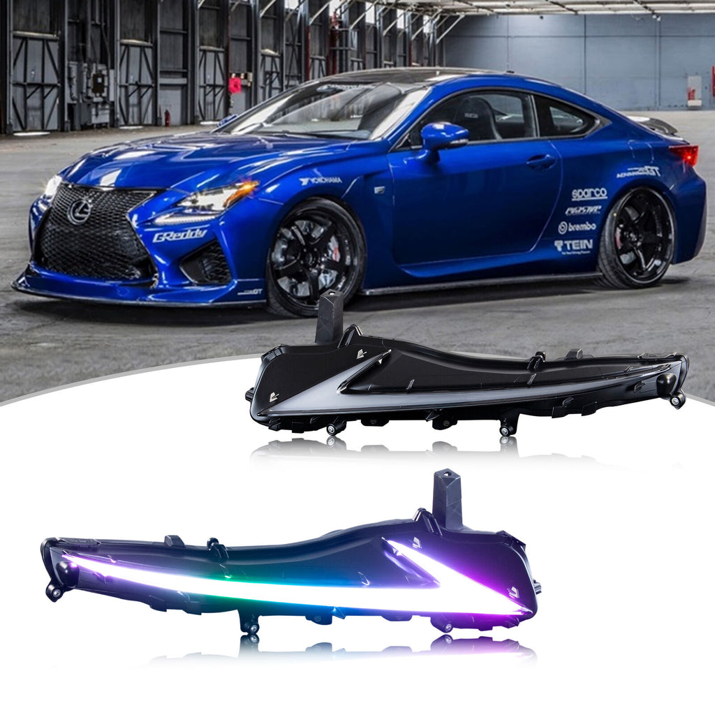 TT-ABC RGB Daytime Running Light for 2014-2020 Lexus IS250 IS350 IS200t IS300 W/Start up Animation With Sequential Turn Signal - TT-ABC