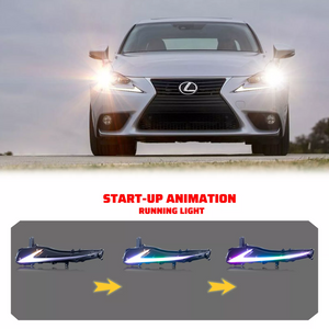 TT-ABC RGB Daytime Running Light for 2014-2020 Lexus IS250 IS350 IS200t IS300 W/Start up Animation With Sequential Turn Signal - TT-ABC