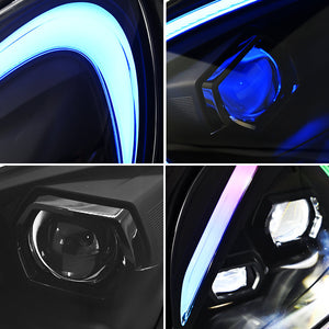 TT-ABC RGB Headlight For 2005-2013 Chevrolet Corvette C6 LED Headlight Assembly - TT-ABC