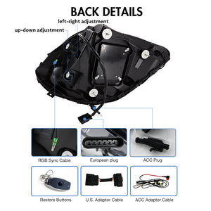 TT-ABC RGB Headlight For 2005-2013 Chevrolet Corvette C6 LED Headlight Assembly - TT-ABC