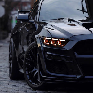 TT-ABC RGB Headlight For 2015-2017 Ford Mustang S550 Projector Front Lamp Assembly with Triple Beam Len - TT-ABC