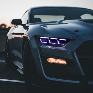 TT-ABC RGB Headlight For 2015-2017 Ford Mustang S550 Projector Front Lamp Assembly with Triple Beam Len - TT-ABC