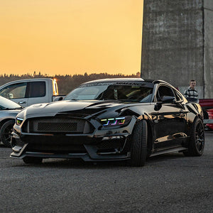 TT-ABC RGB Headlight For 2015-2017 Ford Mustang S550 Projector Front Lamp Assembly with Triple Beam Len - TT-ABC