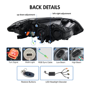 TT-ABC RGB Headlight For 2022-2025 Honda Civic 11th Gen Headlight Assembly - TT-ABC