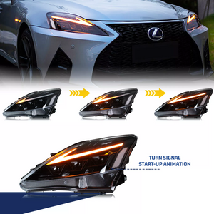 TT-ABC RGB Headlight for Lexus IS250/ IS250C IS350 IS350C IS220d 2006-2013, ISF 2008-2014 With DRL Start UP Animation & Sequential Indicator - TT-ABC