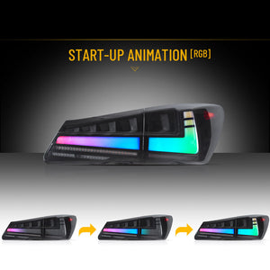 TT-ABC RGB Tail Light For 2006-2012 Lexus IS250 IS350 ISF LED Tail Light Sequential Signal Light - TT-ABC