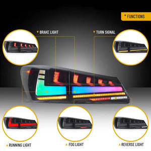 TT-ABC RGB Tail Light For 2006-2012 Lexus IS250 IS350 ISF LED Tail Light Sequential Signal Light - TT-ABC
