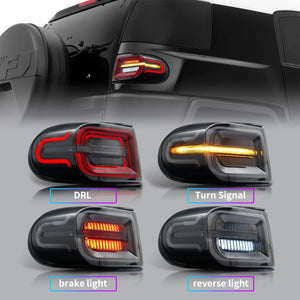 TT-ABC RGB Tail Lights For 2007-2021 Toyota FJ Cruiser Rear Lamps Assembly - TT-ABC