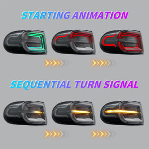 TT-ABC RGB Tail Lights For 2007-2021 Toyota FJ Cruiser Rear Lamps Assembly - TT-ABC