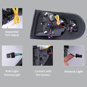 TT-ABC RGB Tail Lights For 2007-2021 Toyota FJ Cruiser Rear Lamps Assembly - TT-ABC