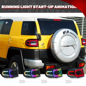 TT-ABC RGB Tail Lights for 2007-2020 Toyota FJ Cruiser Sequential Rear Lamps Assembly - TT-ABC
