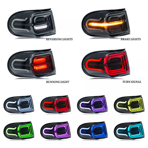 TT-ABC RGB Tail Lights for 2007-2020 Toyota FJ Cruiser Sequential Rear Lamps Assembly - TT-ABC