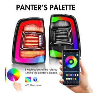 TT-ABC RGB Tail Lights for 2009-2018 Dodge Ram 1500 Rear Lamps Assembly Dynamic Led Tail lights - TT-ABC