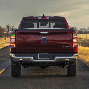 TT-ABC RGB Tail Lights for 2009-2018 Dodge Ram 1500 Rear Lamps Assembly Dynamic Led Tail lights - TT-ABC