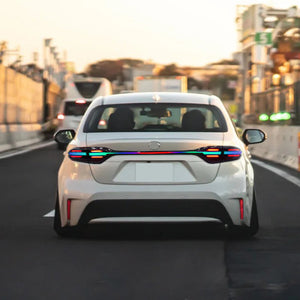 TT-ABC RGB Tail Lights for 2020-2024 Toyota Corolla Start Up Animation DRL Sequential Indicator Rear Lamp Assembly - TT-ABC