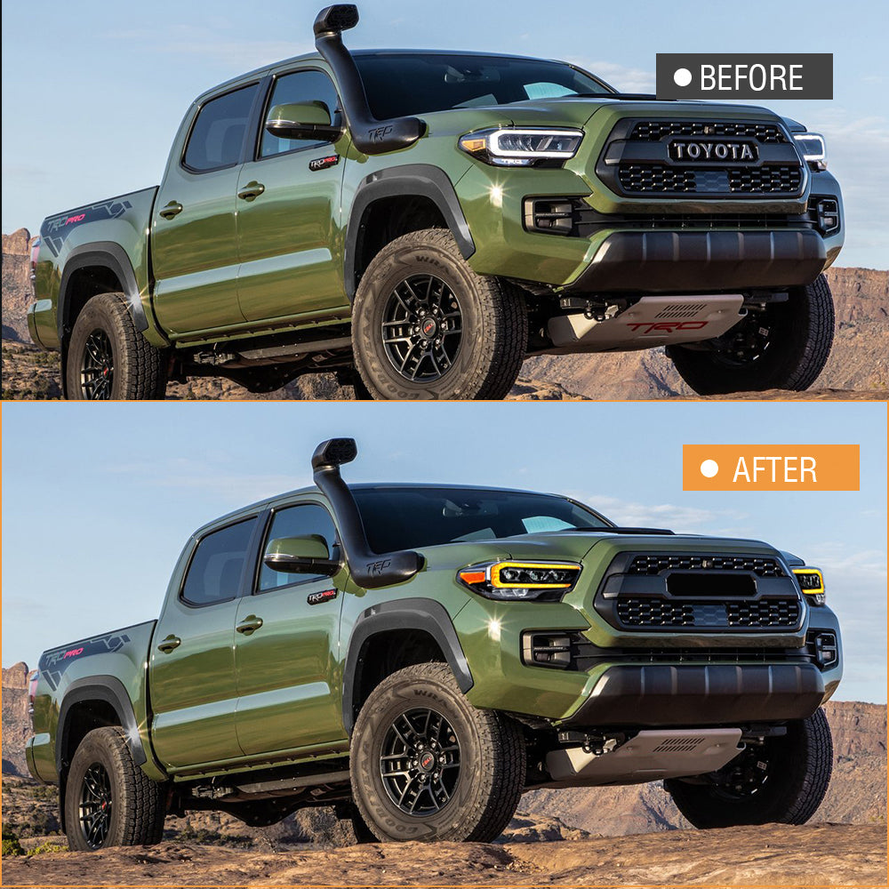 Triple Beam Headlight for Tacoma 2016-2022 SR/TRD Sport/TRD Off Road/Limited/TRD PRO Headlight Assembly - TT-ABC