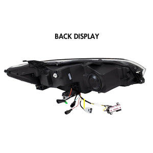 Triple Beam LED Headlamps for 2015-2017 Toyota Camry 7th Gen LE SE Projector Front Lamps Assembly - TT-ABC