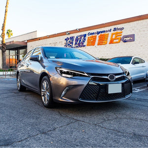 Triple Beam LED Headlamps for 2015-2017 Toyota Camry 7th Gen LE SE Projector Front Lamps Assembly - TT-ABC