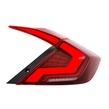 TT-ABC - LED Tail Lights for Honda Civic 10Th Gen 2016-2021 DRL Start Up Animation Rear Lamp Assembly (Smoked/Red)-Honda-TT-ABC-61.5*35.5*33 cm-Red-TT-ABC