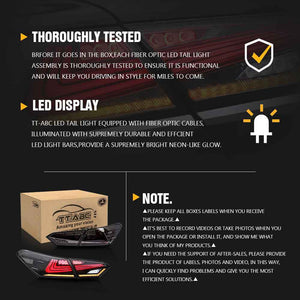 New Accessories For 2018-2024 Toyota Camry Tail Light Assembly SE XSE LE Lexus Style Smoke Rear Led Lights - TT-ABC