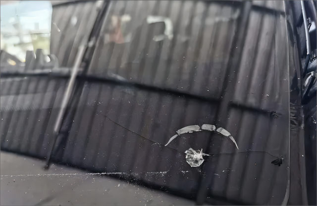The windshield was broken into small holes by stones, how to repair it?