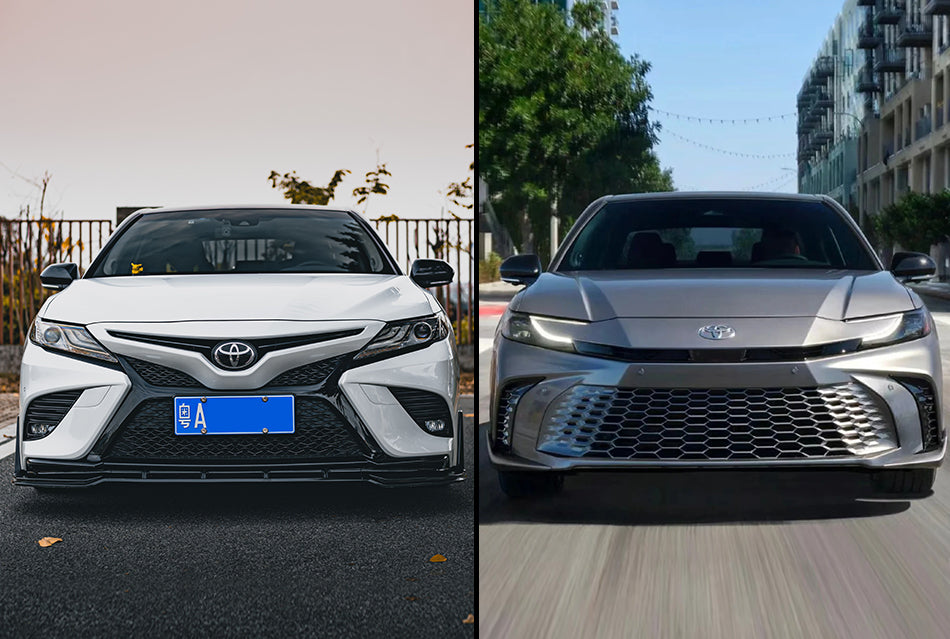 Comparison between the 8th gen Toyota Camry and the 9th gen Toyota Camry