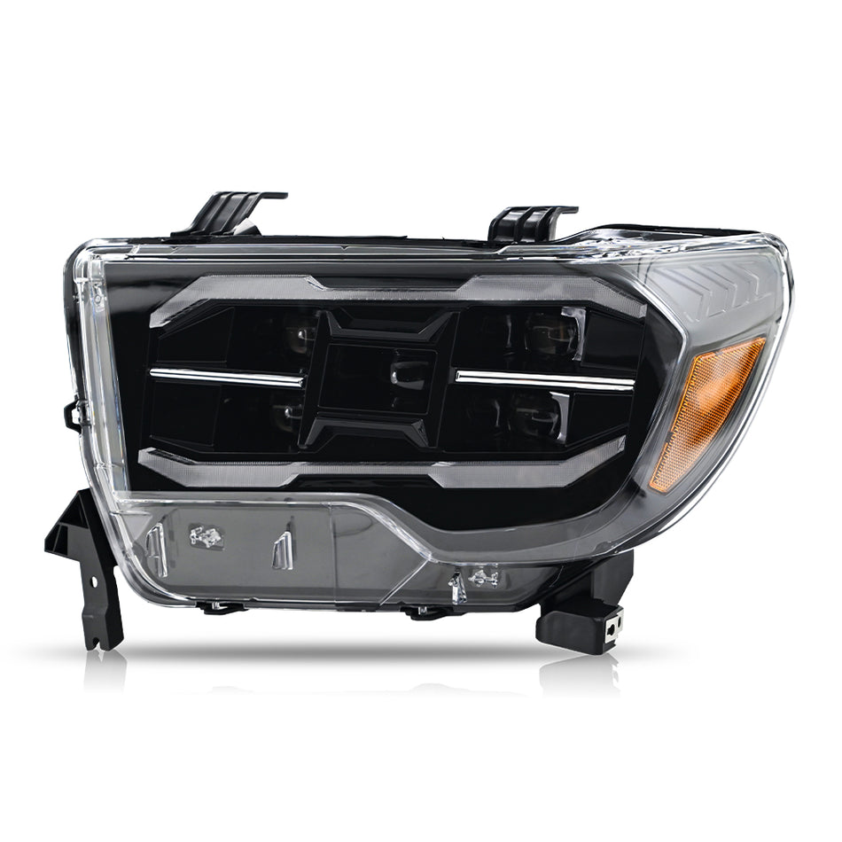 TT-ABC Projector Led Headlights For 2007-2013 Toyota Tundra Sequential Turn Signal, DRL w/Dynamic Animation