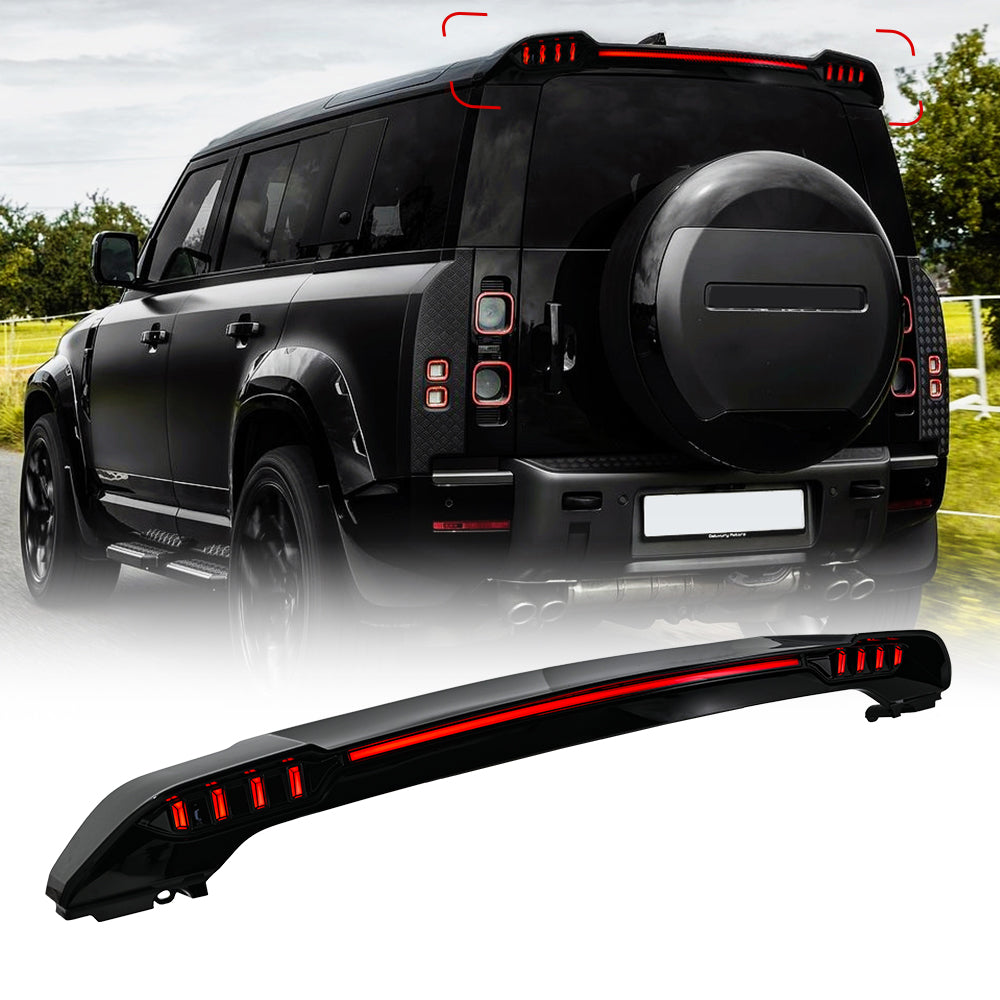 Led Light Rear Spoiler Wing for 2020-2025 Land Rover Defender 90 110 1 ...