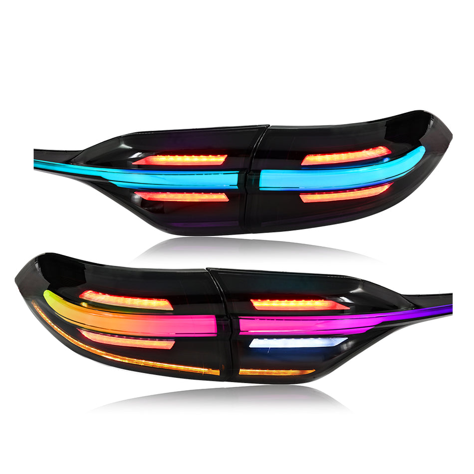 Luces traseras RGB TT-ABC para 2020-2024 Toyota Corolla Arranque Animación DRL Indicador secuencial Conjunto de la lámpara trasera