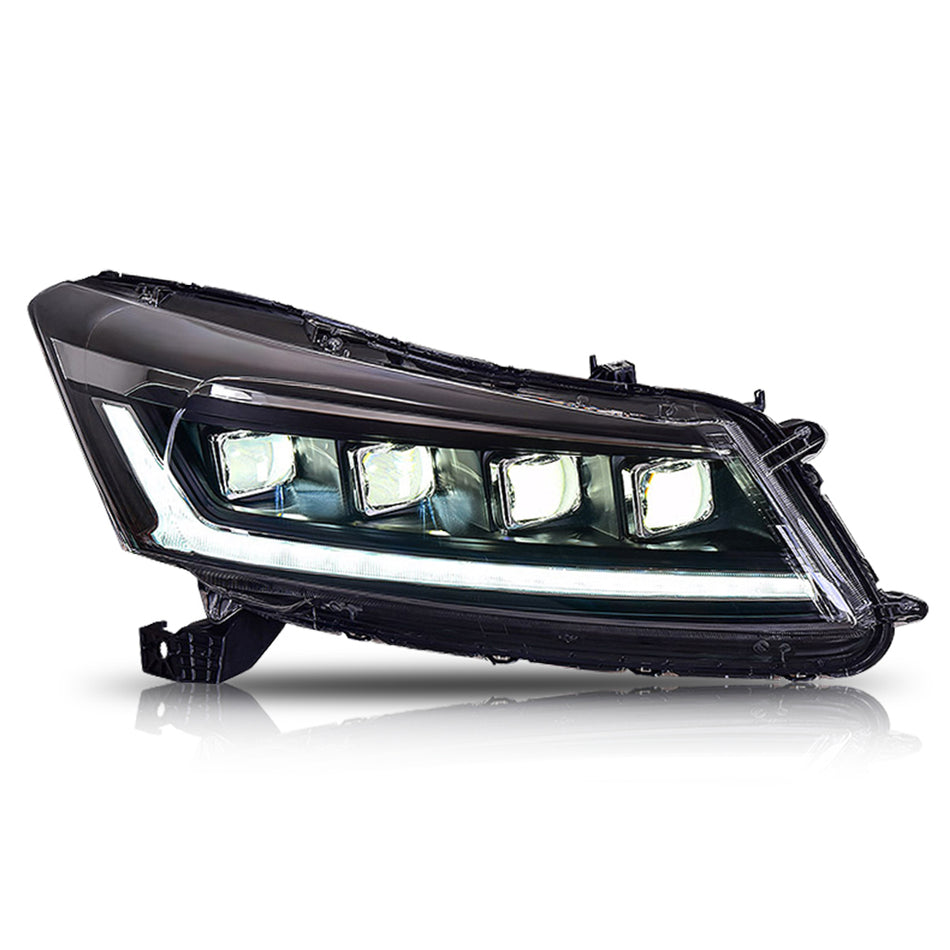 LED Headlights For 2008-2012 Honda Accord MK8 DRL Sequential Turn Signal