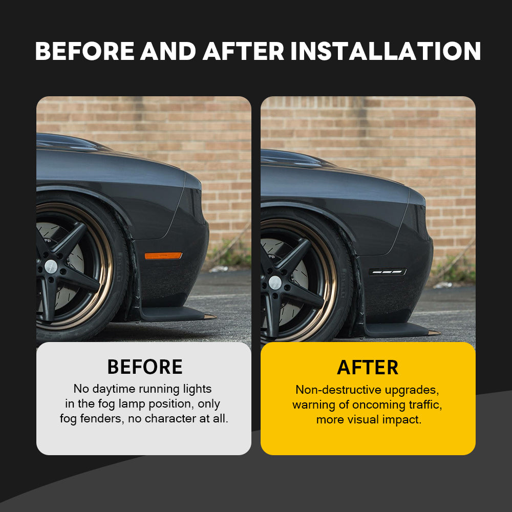 TT-ABC Led Side Marker Lights Set of 4 pieces for 2015-2018 Dodge Challenger