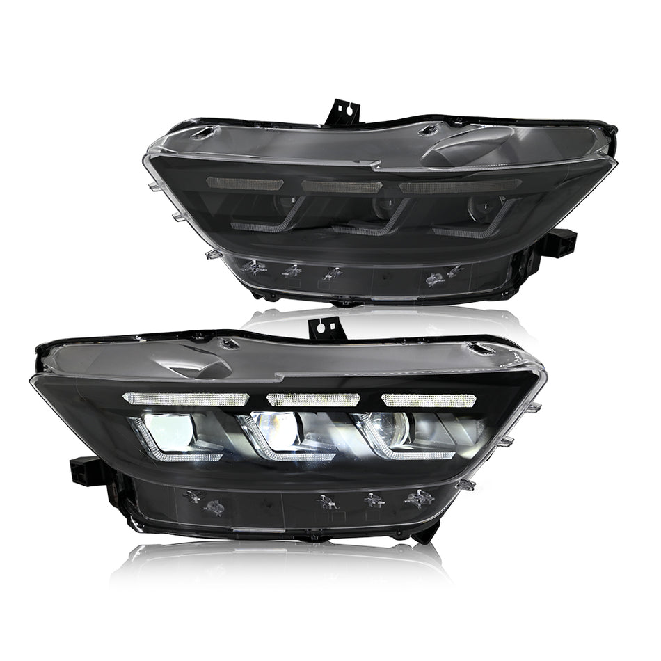 Para Ford Mustang 2015-2017 proyector frontal lámpara Asamblea con triple haz Len